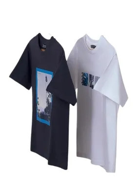 2 t-shirts Mayoral marine et blanc pour garçon