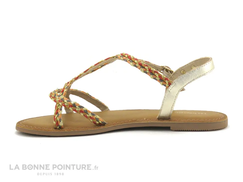 Achat chaussures Les Tropéziennes M.Belarbi Femme Sandale et Nu-pieds, vente Les Tropeziennes CIMONA C063710 - Kaki Multi - Sand