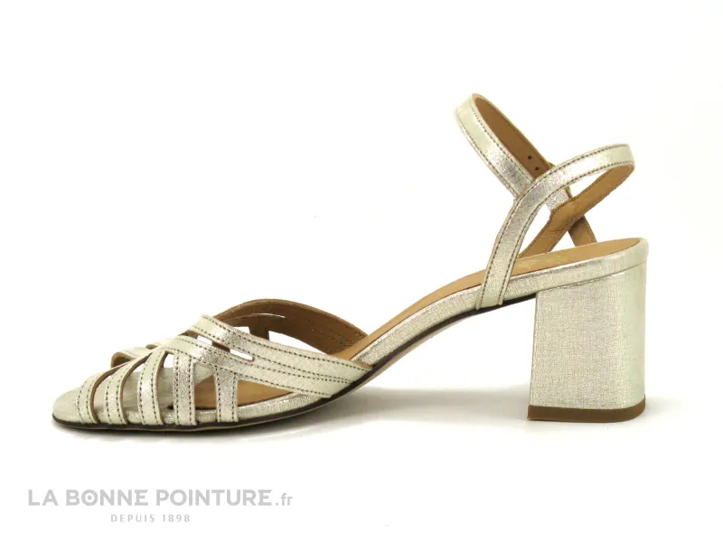 Achat chaussures We Do Femme Sandale et Nu-pieds, vente We Do co45324 chevre piuco platine - Sandale or Femme - Talon large