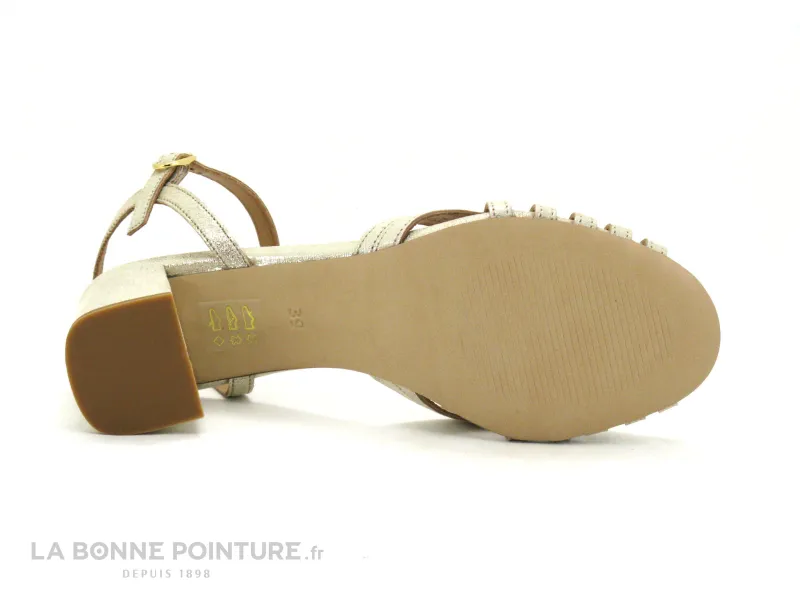 Achat chaussures We Do Femme Sandale et Nu-pieds, vente We Do co45324 chevre piuco platine - Sandale or Femme - Talon large