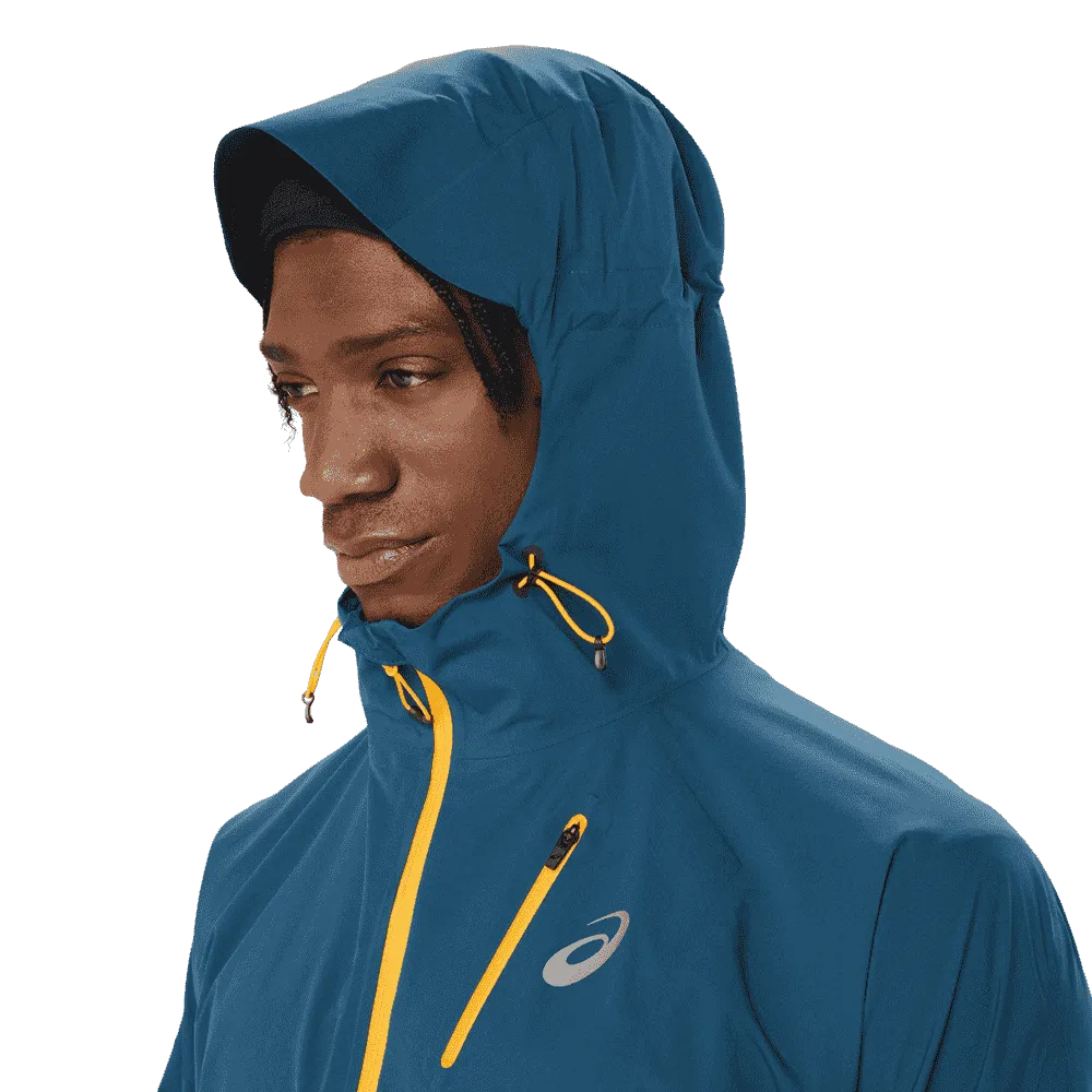 ASICS FUJITRAIL WATERPROOF JACKET Homme MAGNETIC BLUE