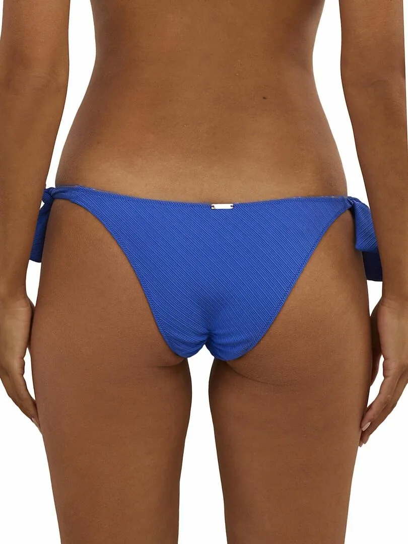 Bas maillot de bain brésilien taille basse à nouettes Daiquiri - Bleu