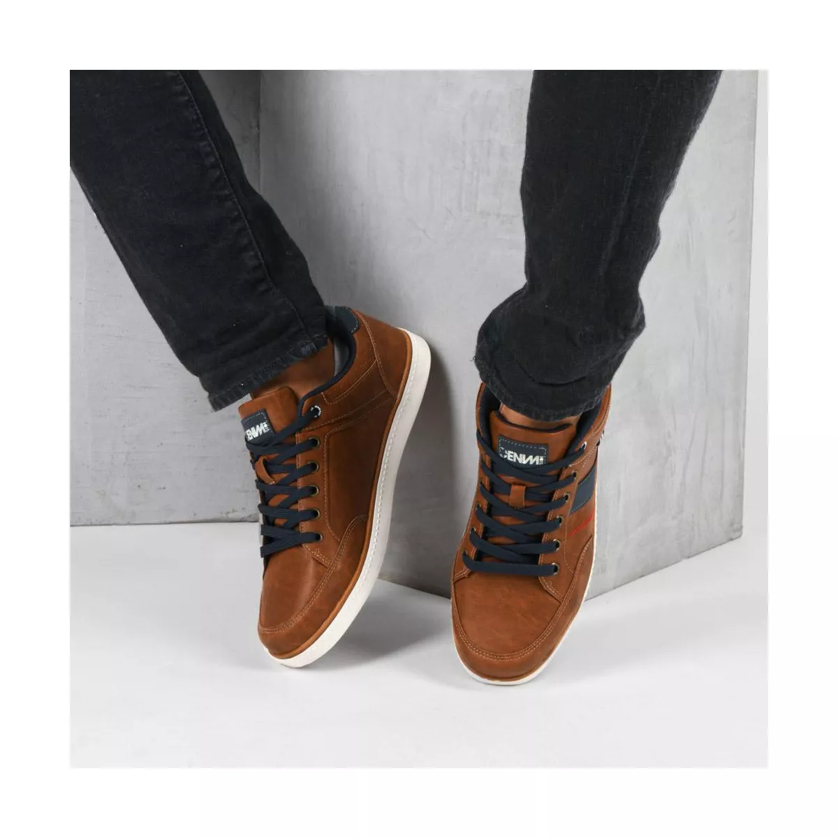 Baskets MARRON DENIM SIDE