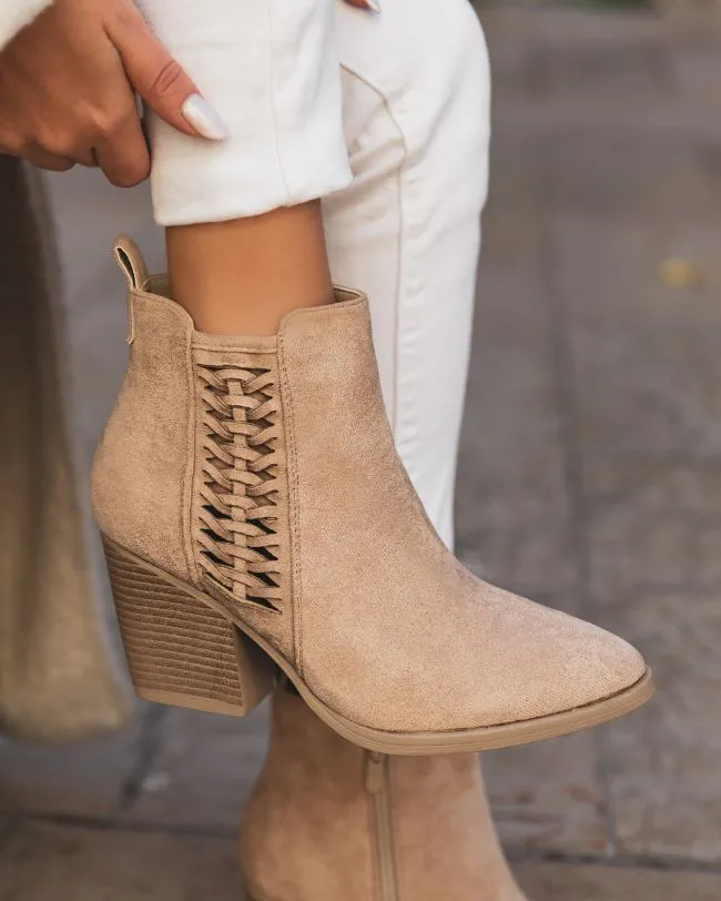 Bottines femme beige à talon - Capucine