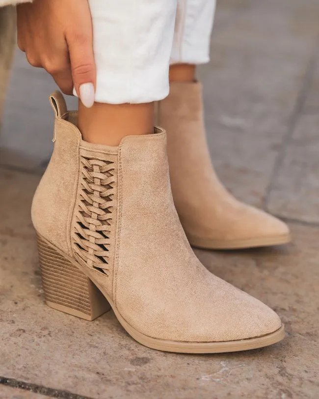 Bottines femme beige à talon - Capucine