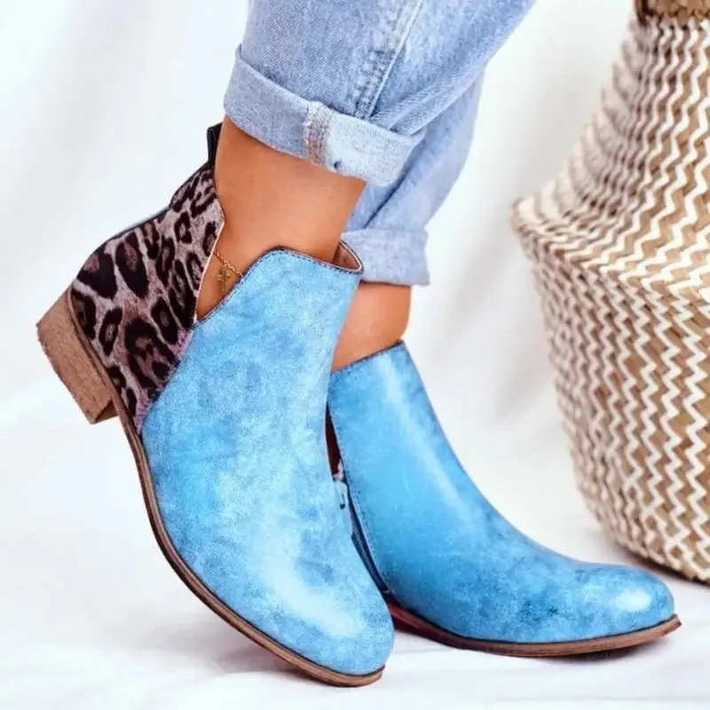 Bottines Léopard Tendance Bleue