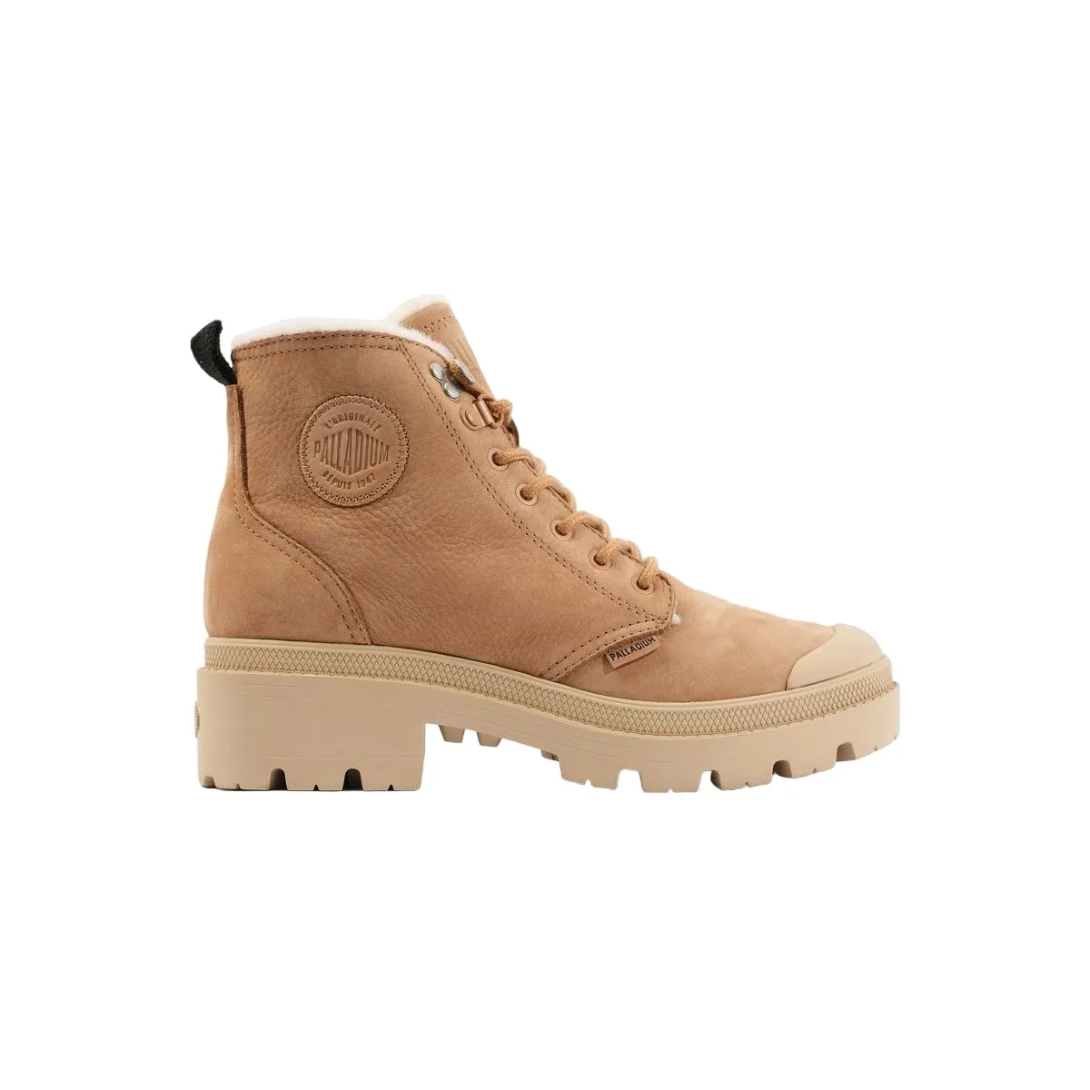 Bottines Palladium pallabase nbk zip wl beige