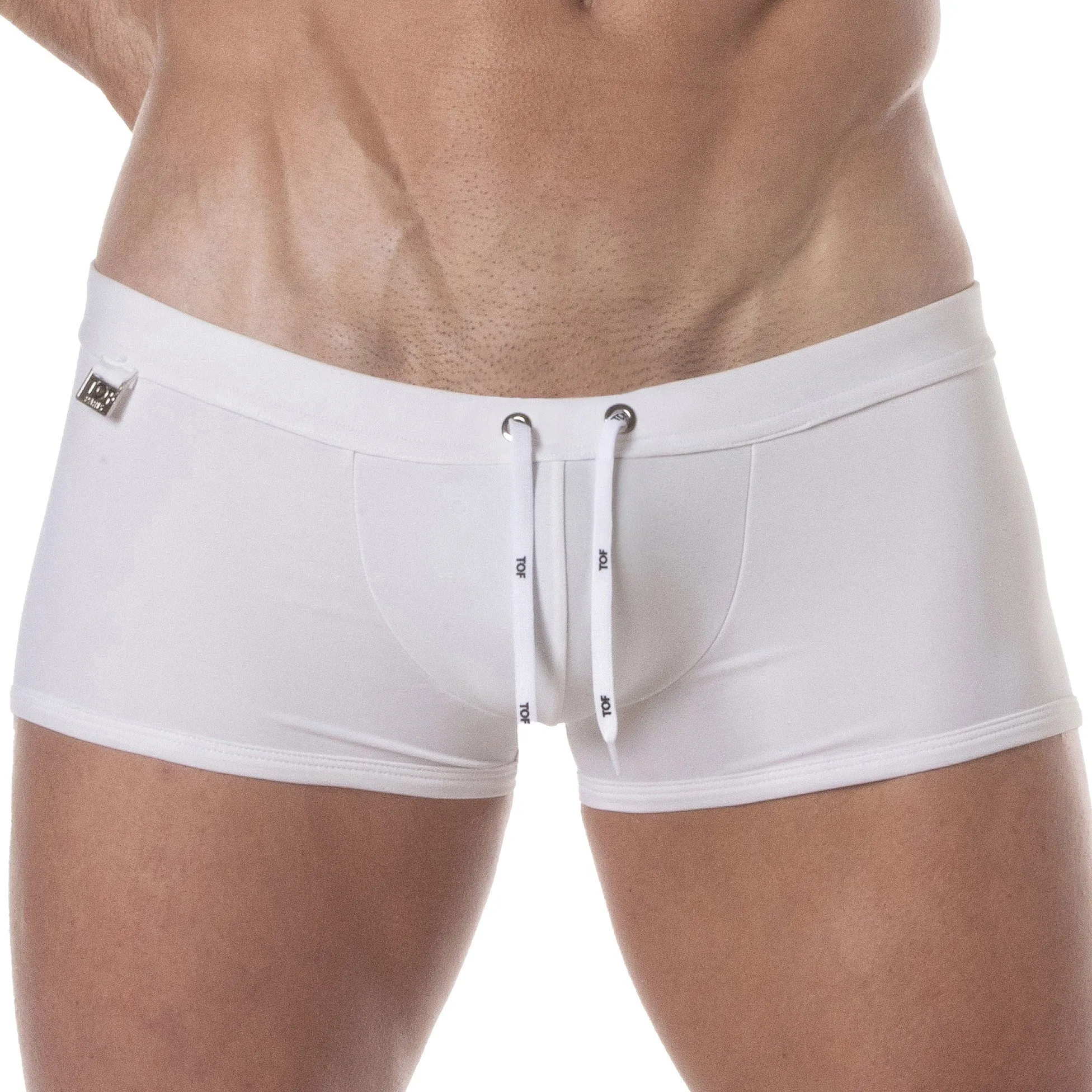 Boxer de bain Tof Paris Plain - blanc - TOF Paris : vente maillots ...