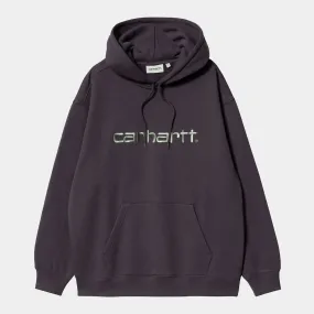 Carhartt - Sweat à capuche violet brodé