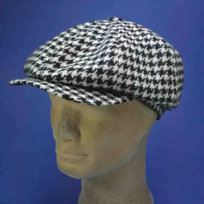 Casquette gavroche irlandaise pied de poule | Casquette homme