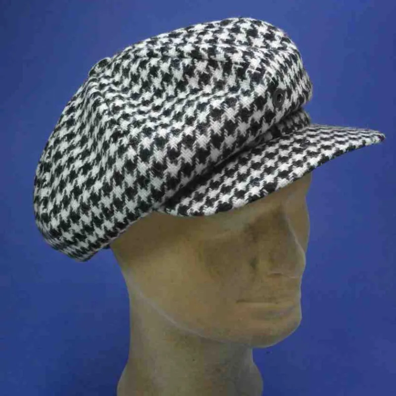 Casquette gavroche irlandaise pied de poule | Casquette homme