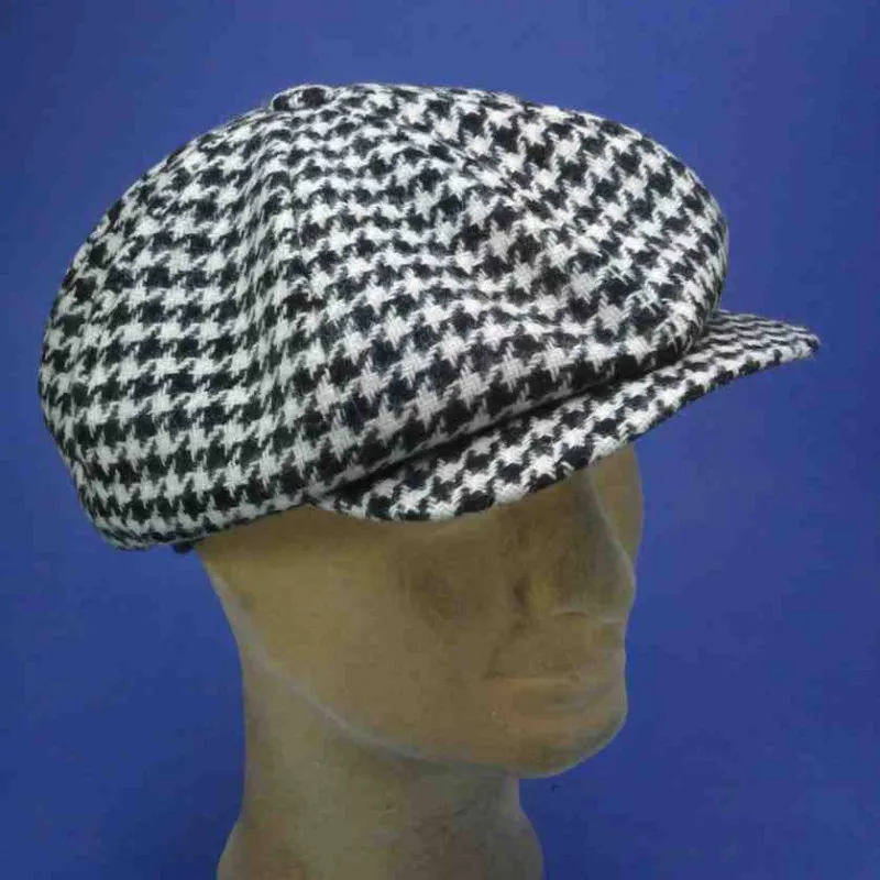 Casquette gavroche irlandaise pied de poule | Casquette homme