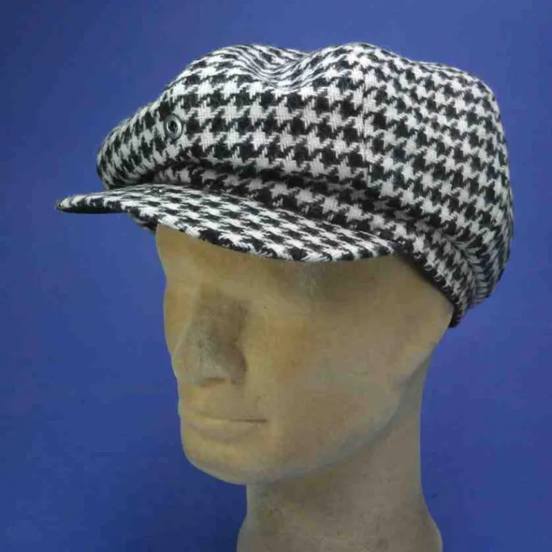 Casquette gavroche irlandaise pied de poule | Casquette homme