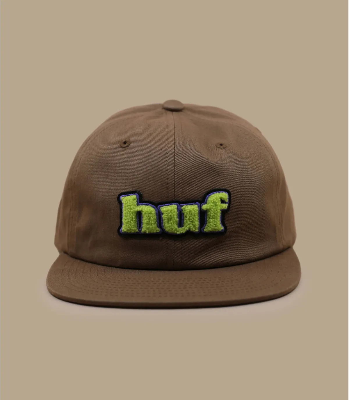 casquette logo bouclette - Casquette Madison 6 Panel rubber Huf : Headict