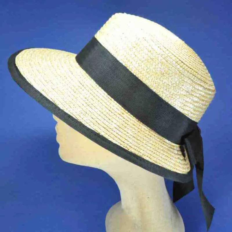 Casquette paille femme - Achat chapeau cérémonie - Casquette paille cousue