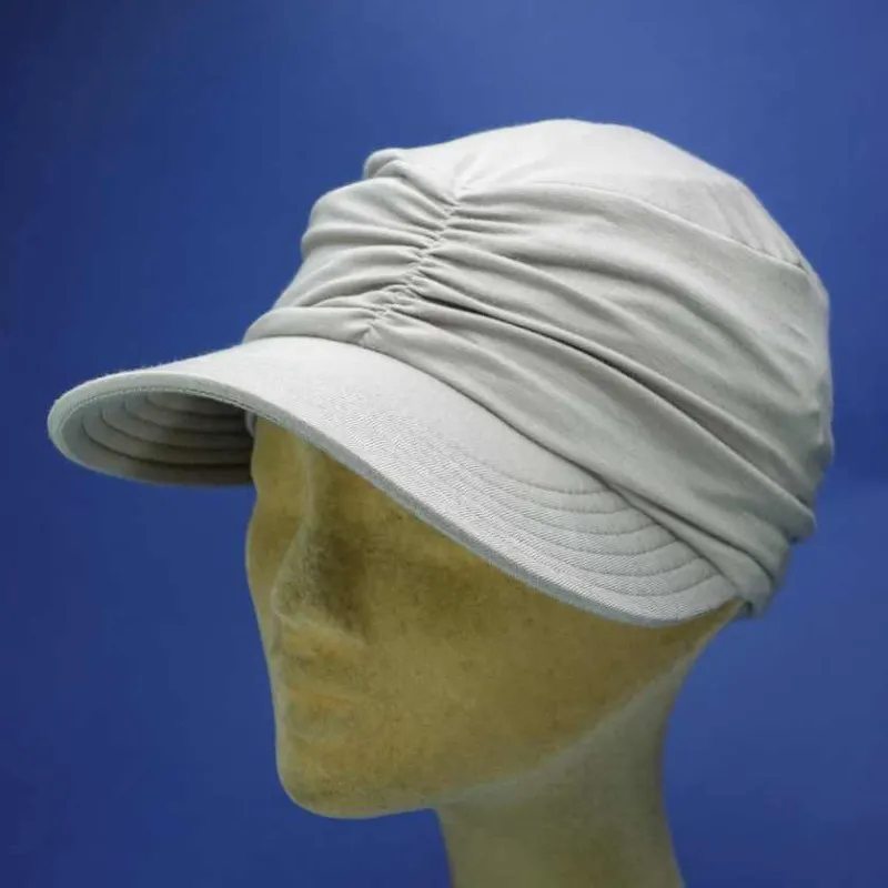 Casquette à grande visière couleur beige | Casquette été femme