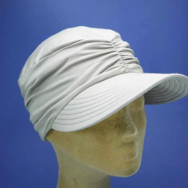 Casquette à grande visière couleur beige | Casquette été femme