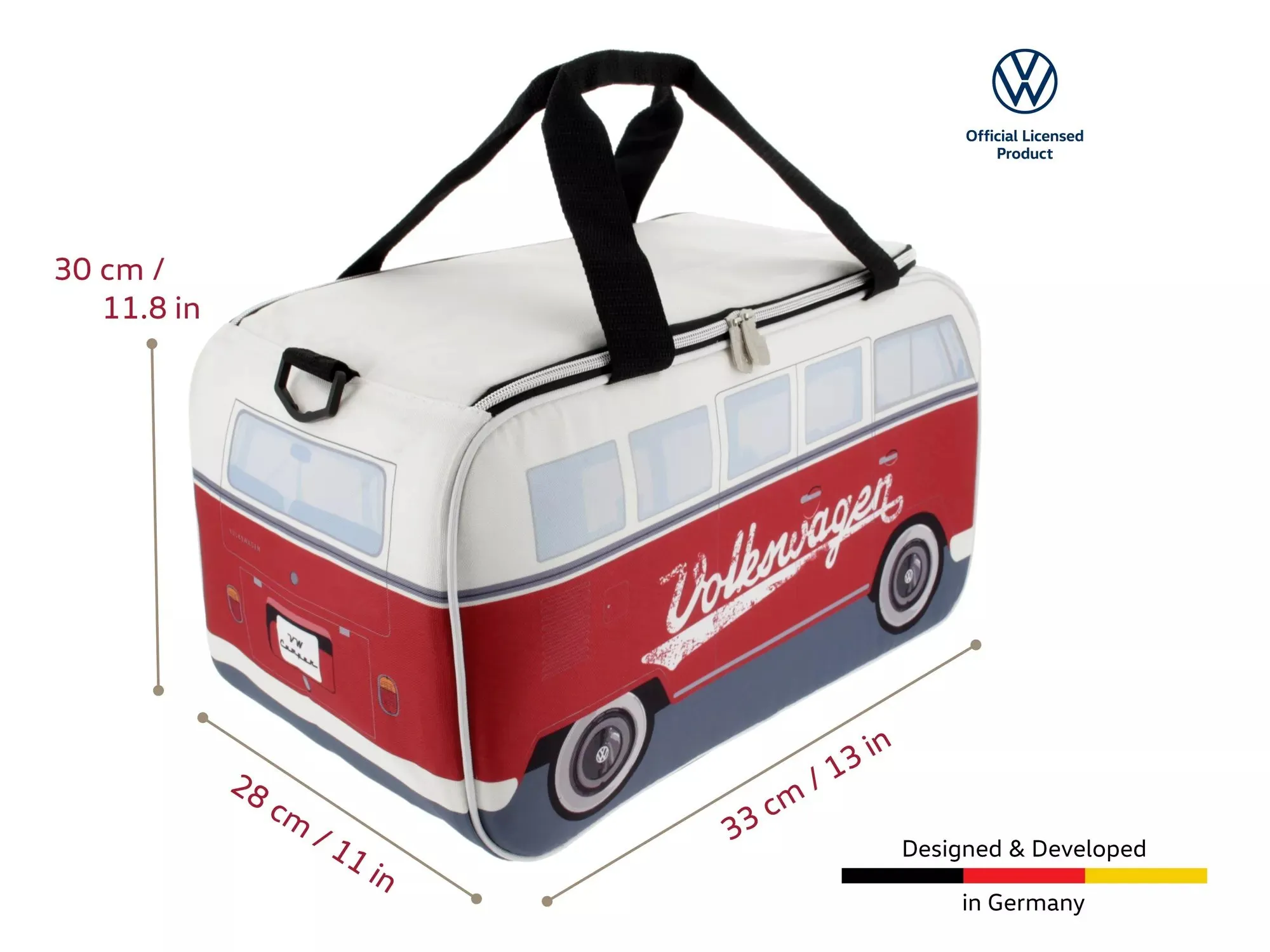 Combi Sac isotherme (25 l)VOLKSWAGEN BUS VW T1 - blanc/rouge