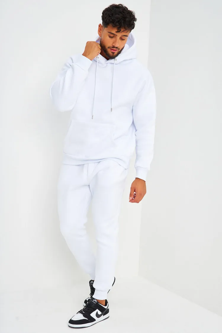 Ensemble sweat à capuche + jogging blanc