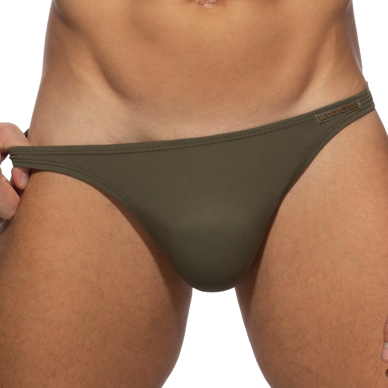 G-string de bain - kaki - ADDICTED : vente slip de bain homme ADDICTED