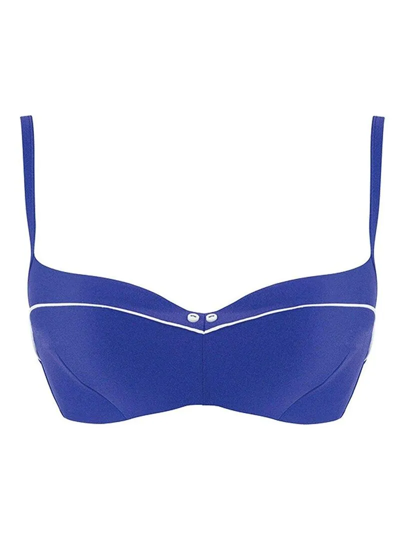 Haut de maillot de bain bonnets paddés Sail away - Bleu