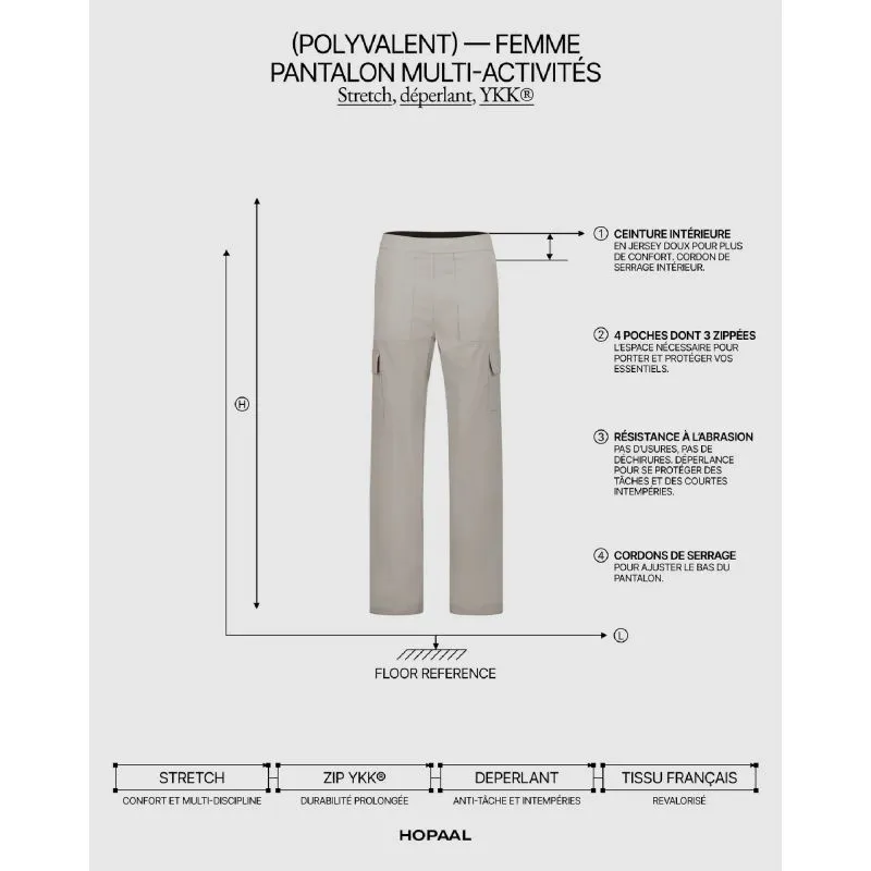 Hopaal Pantalon Multi-Activités - Pantalon randonnée femme | Hardloop