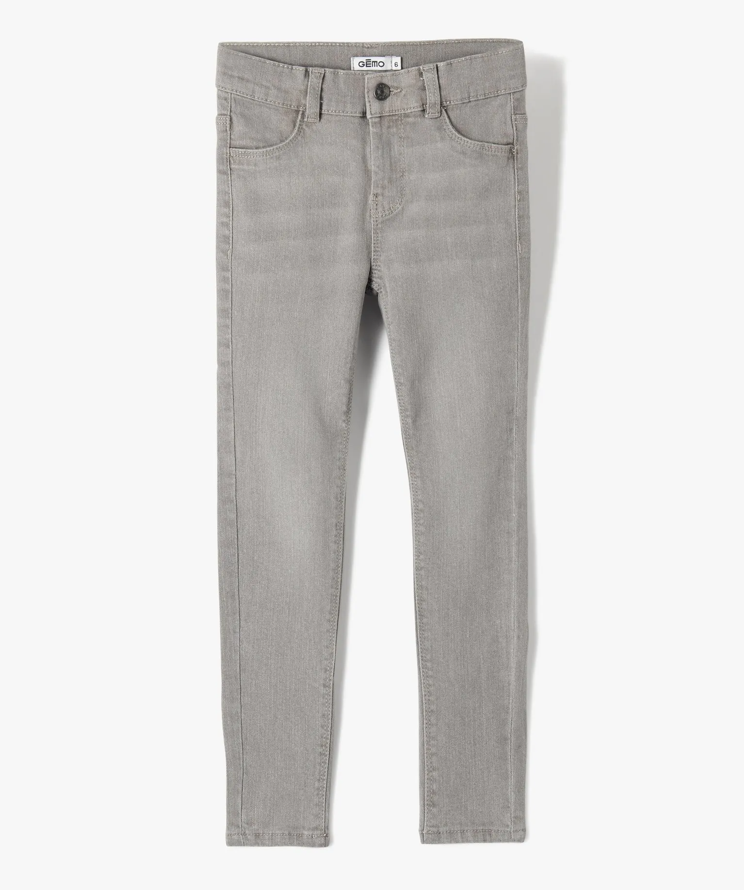 jean fille coupe skinny gris jeans