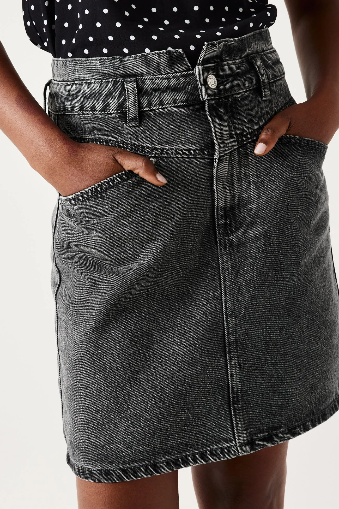 Jupe courte en jean Femme - Jeans gris