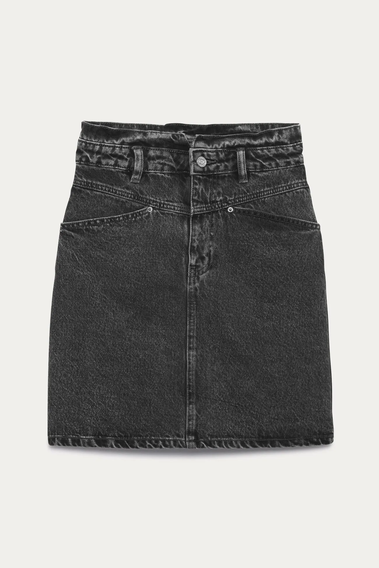 Jupe courte en jean Femme - Jeans gris