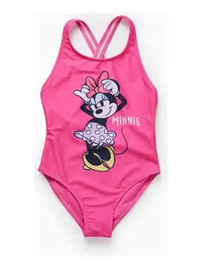 Maillot De Bain UPF 60 Pour Fille 'Minnie'  LICENSE - Rose