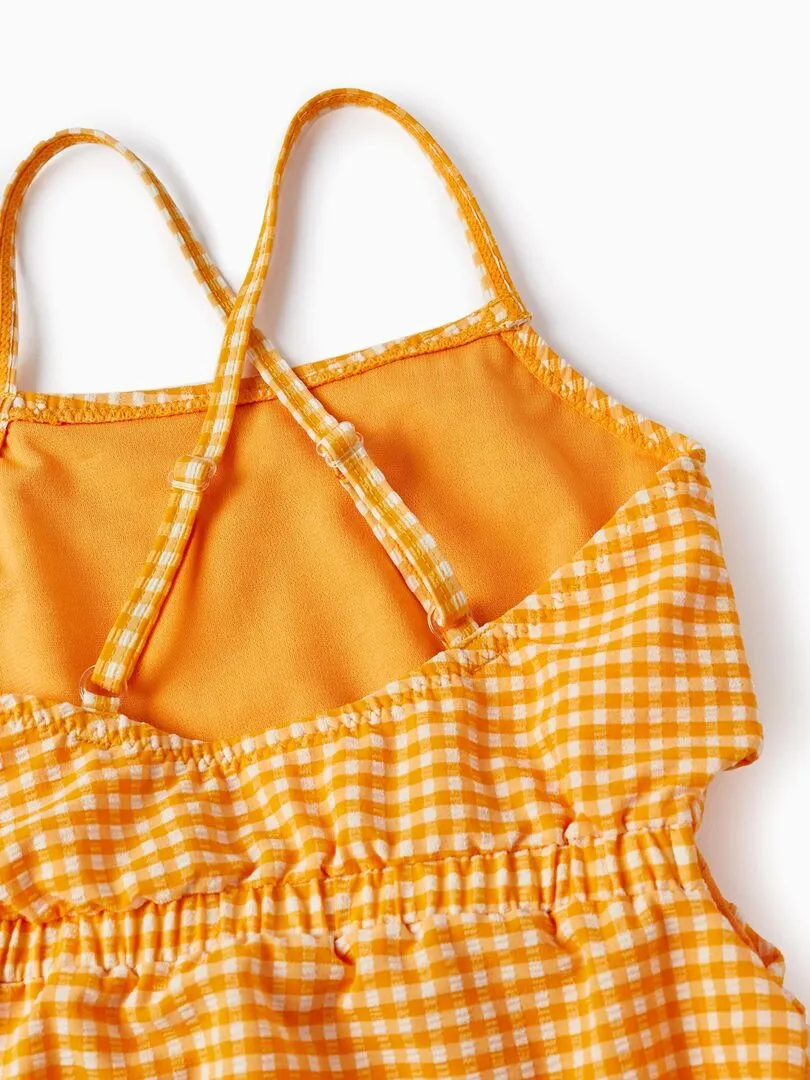 Maillot de Bain Vichy pour Fille  MATISSE - Jaune foncé