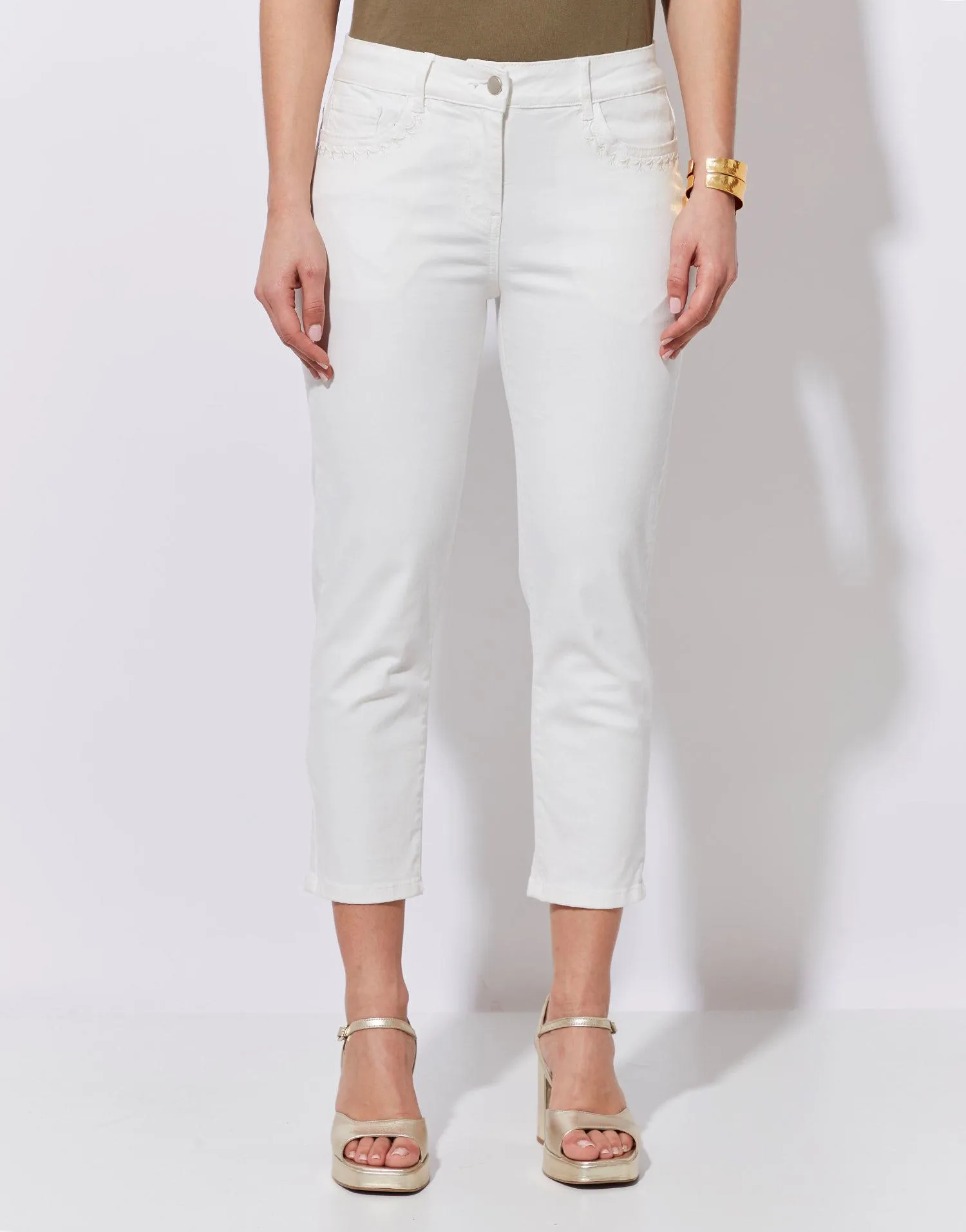 Pantalon cropped uni