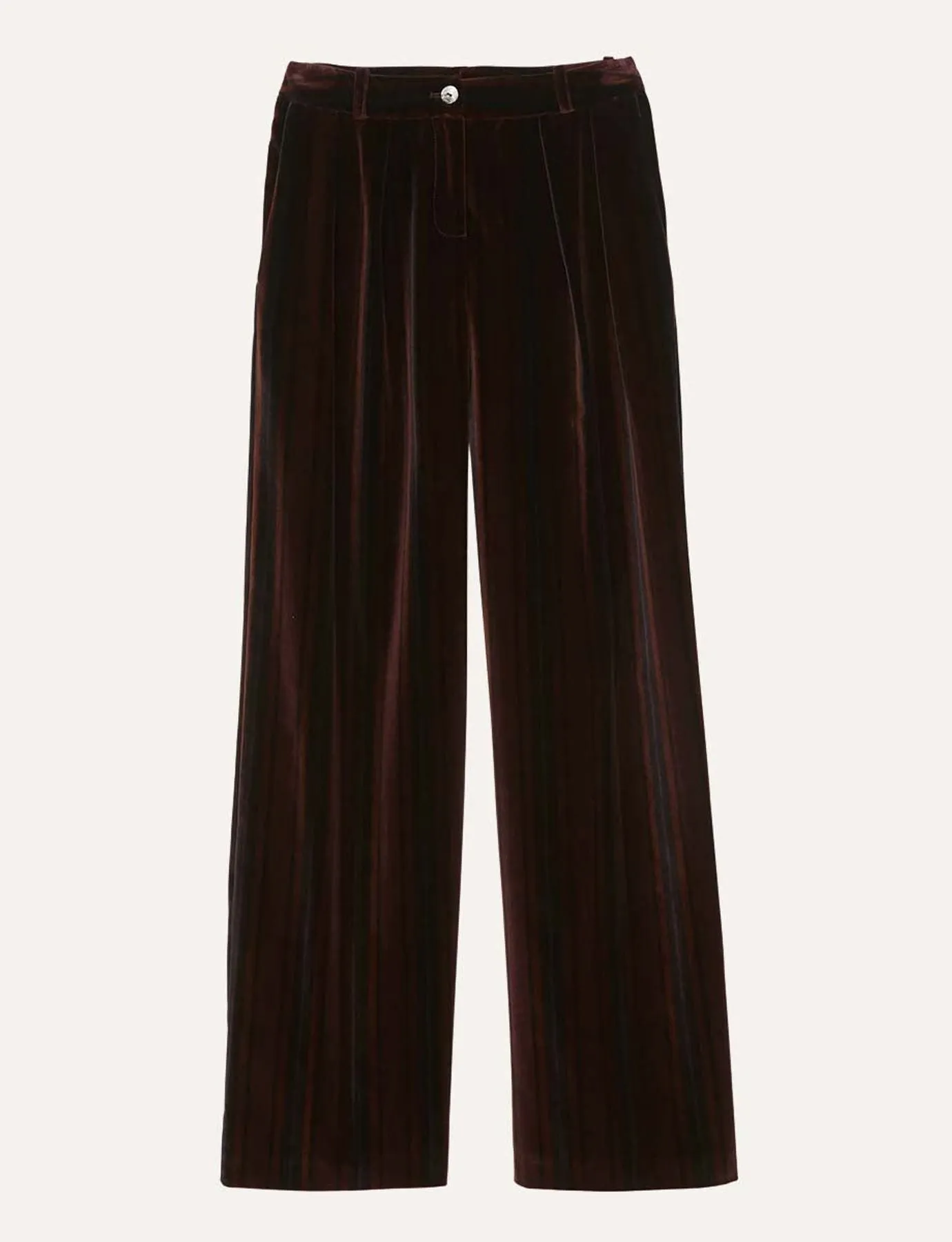 Pantalon Luciano en velours bordeaux