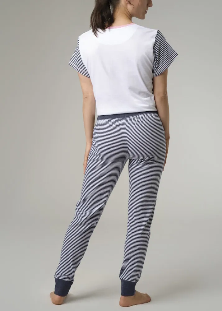 Pantalon pyjama resserré aux chevilles