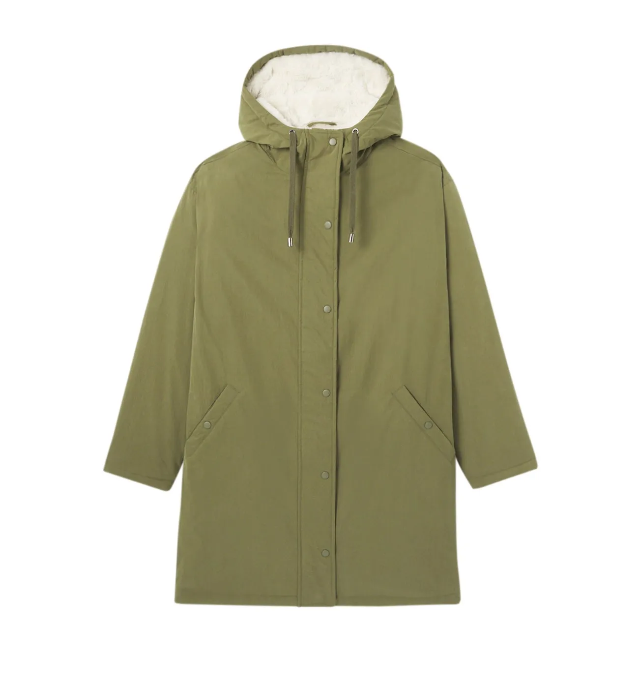 Parka chaude à capuche Femme - Kaki