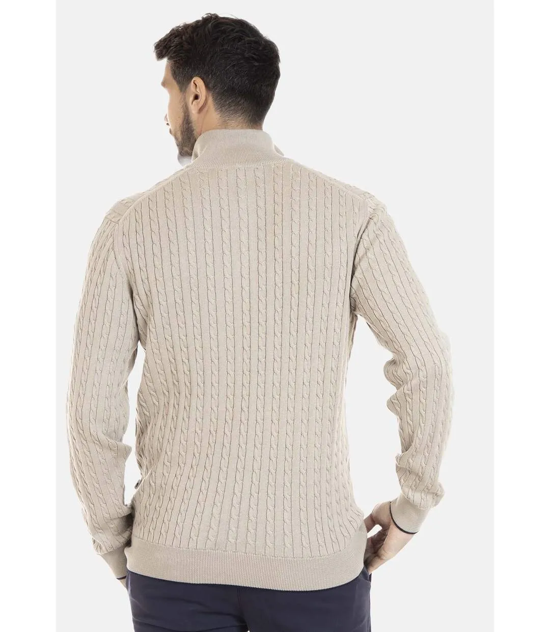 Pull col camioneur  en coton LANO