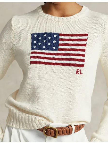 Pull drapeau en coton Ralph Lauren