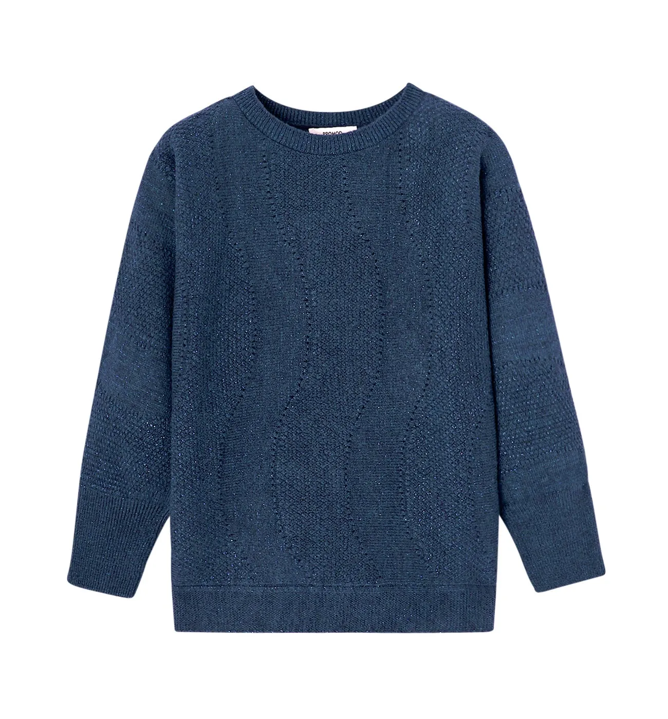 Pull oversize pailleté Femme - PETROLE MOYEN