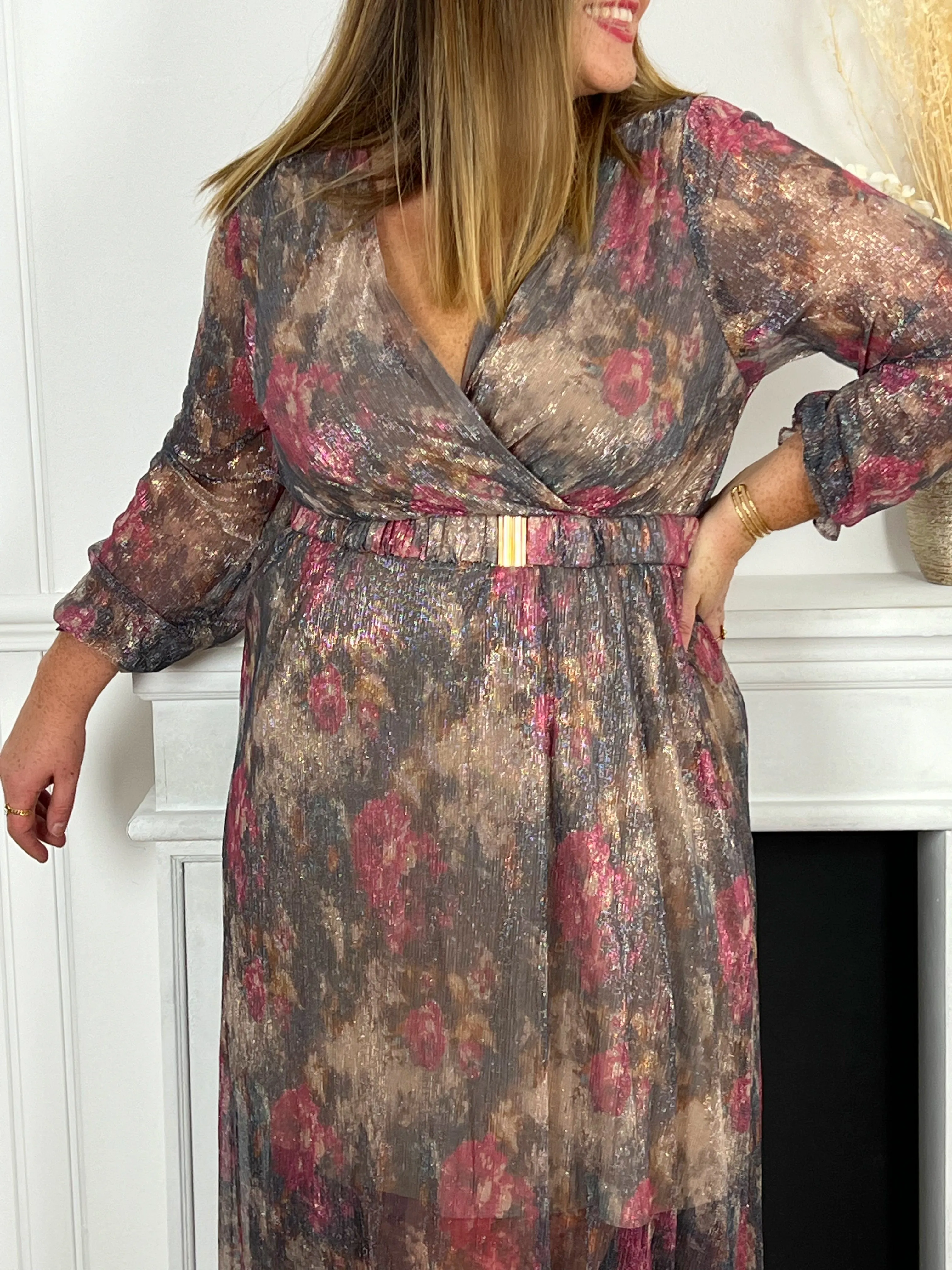 Robe longue à motif Curve : Karole