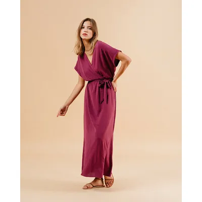 Robe Maud - Aubergine - GRACE & MILA