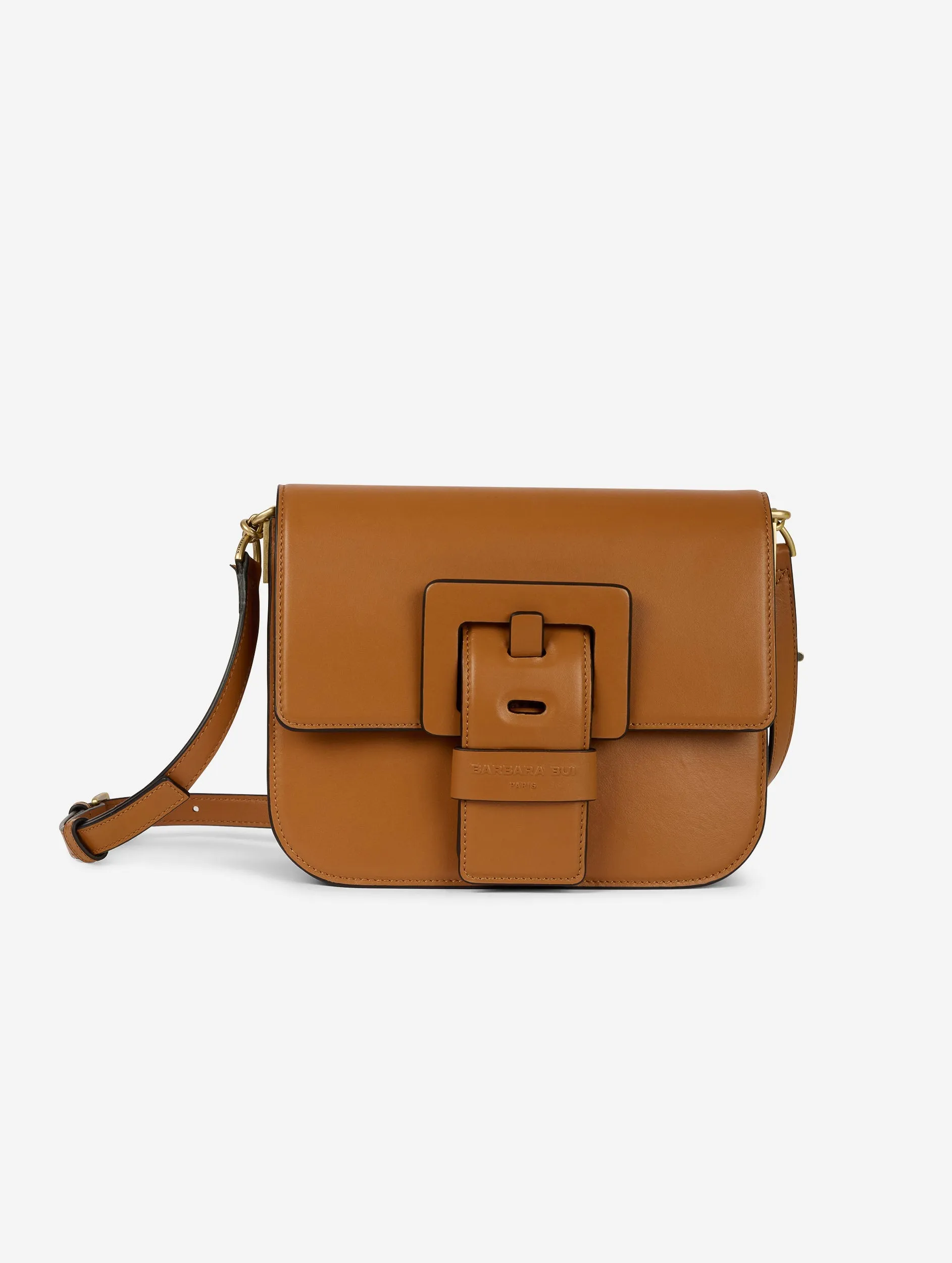 Sac Touch Me en cuir caramel