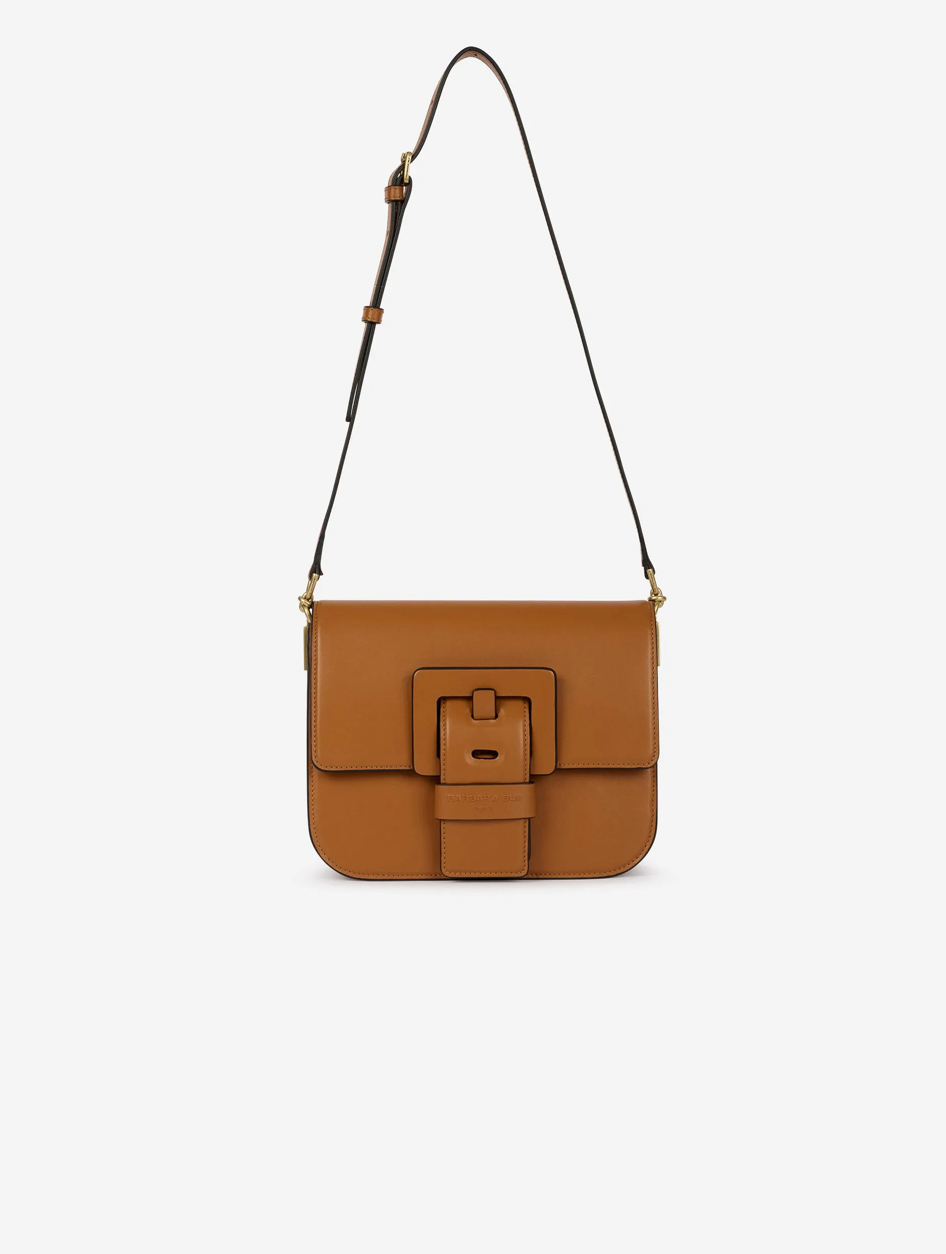 Sac Touch Me en cuir caramel