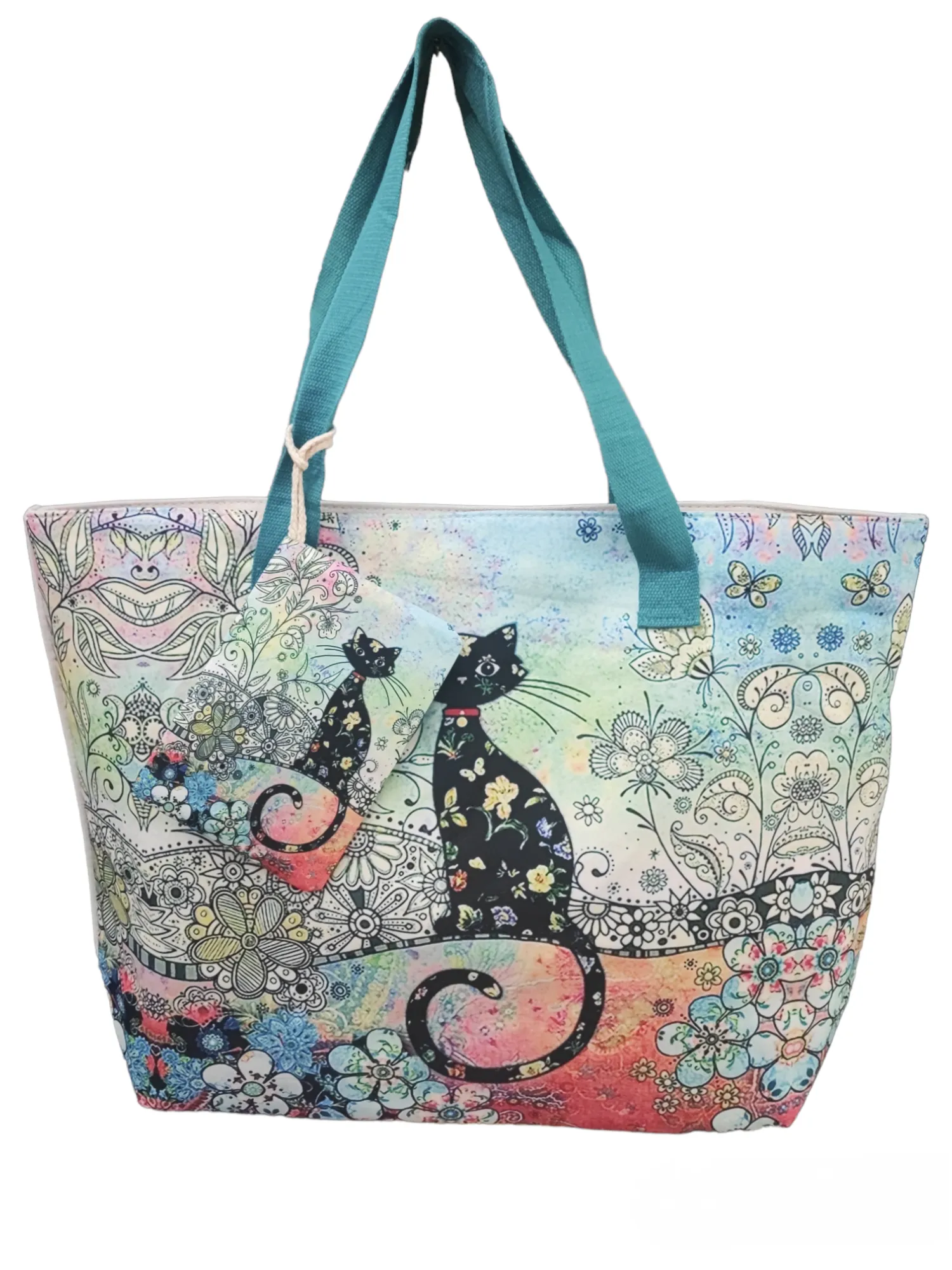 Sac été plage  motif chat (x6)