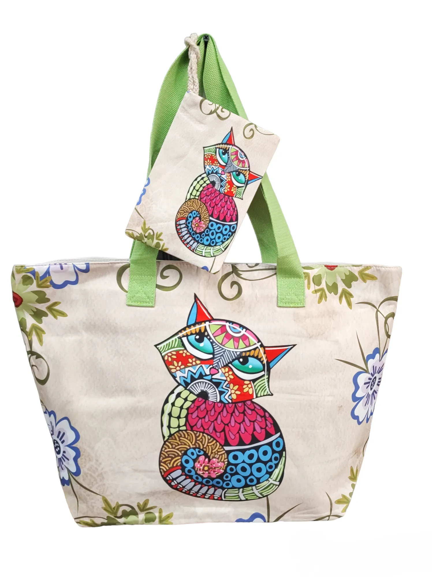 Sac été plage  motif chat (x6)