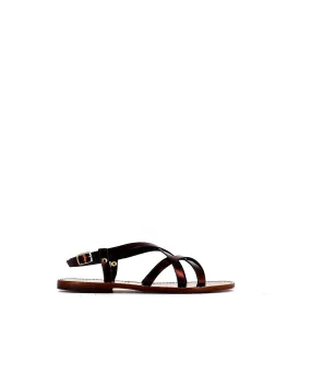 SANDALES MIN2 CUIR METALLISE BRONZE