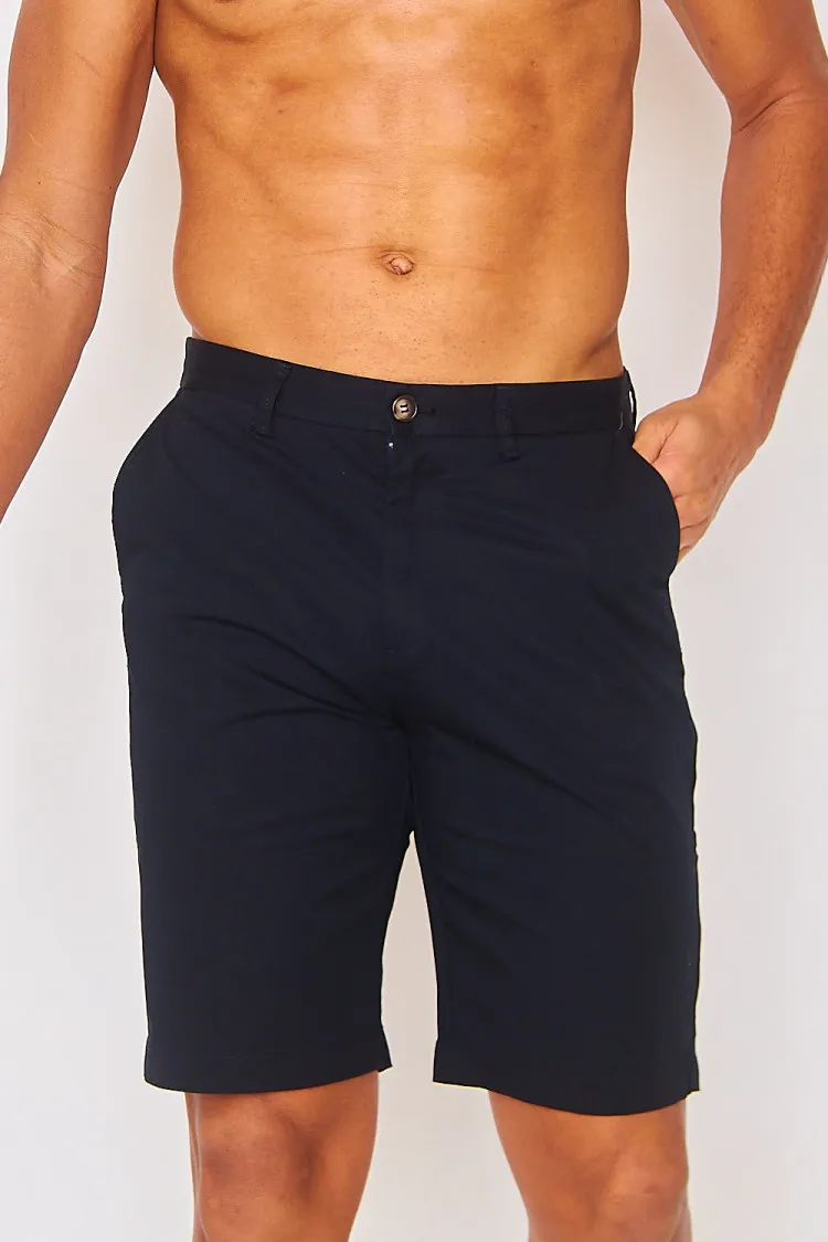 Short chino bleu foncé