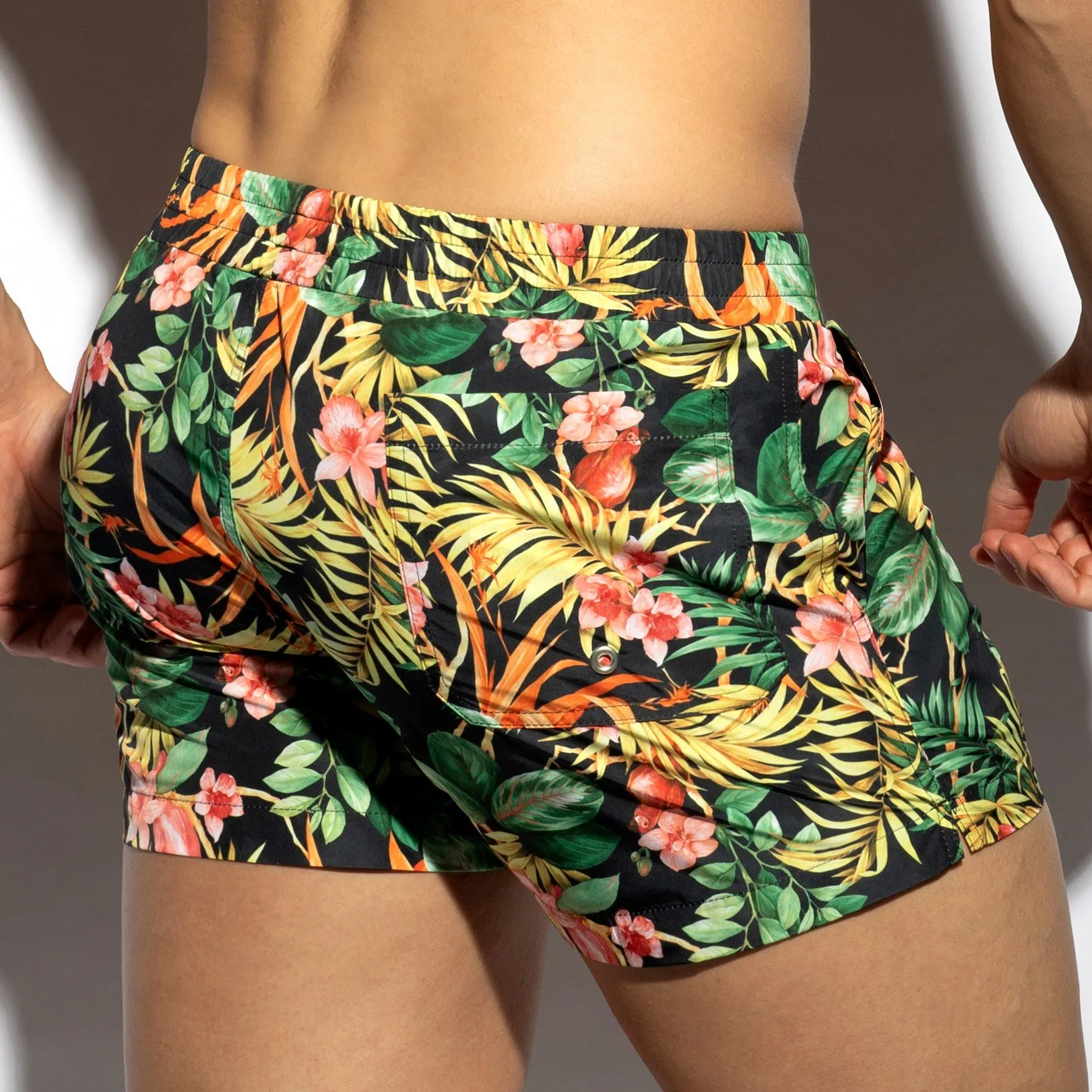 Short de bain Hawaiian - noir - ES collection : vente short de bain...