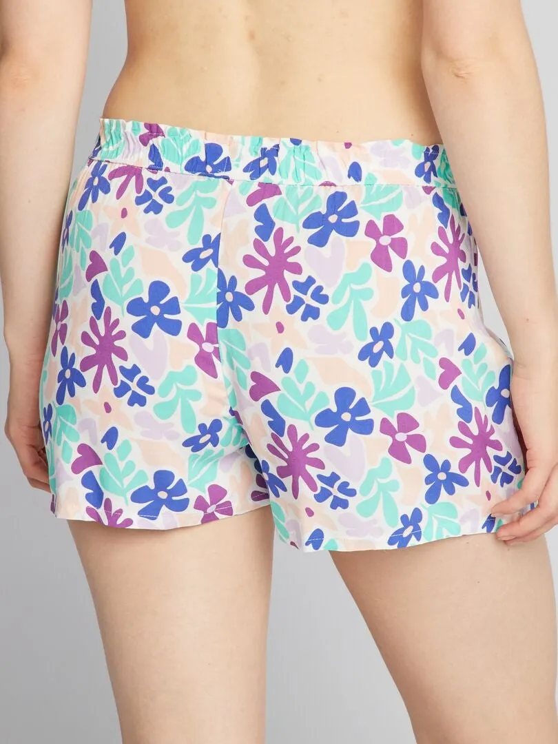 Short de pyjama imprimé - Multicolore