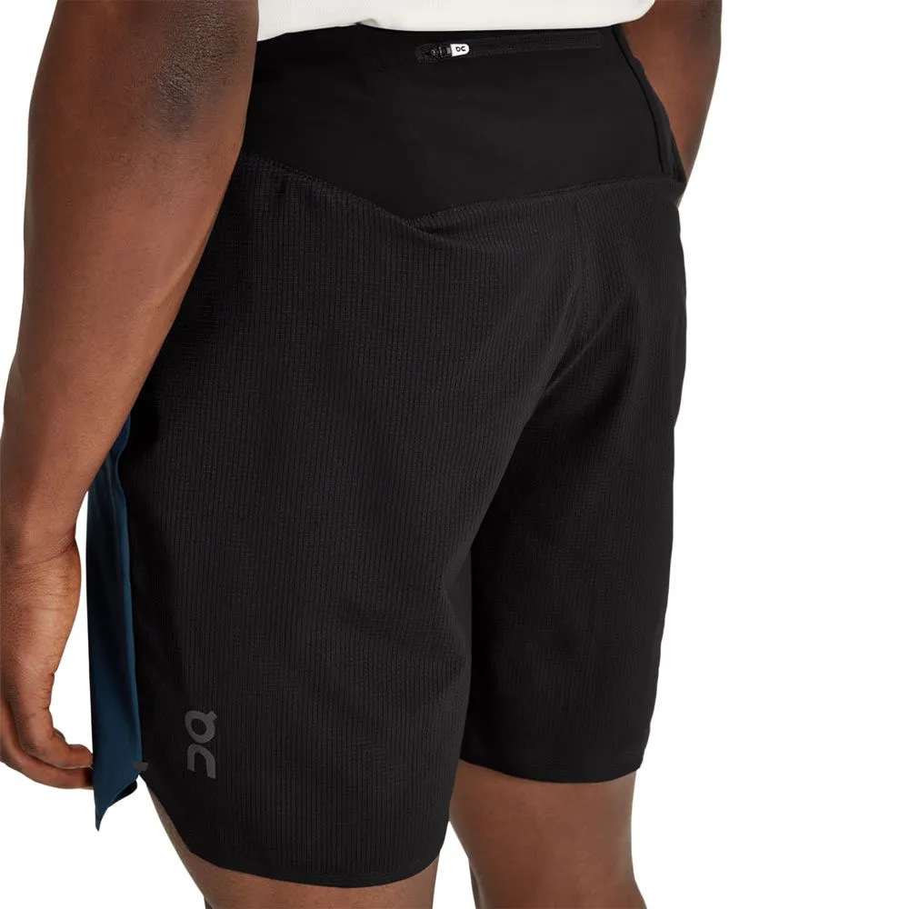 Short de running On Running Noir et Bleu pour Homme - 125.01041