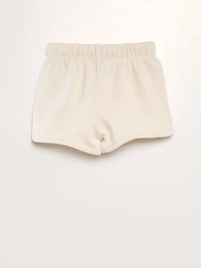 Short en french terry - Blanc